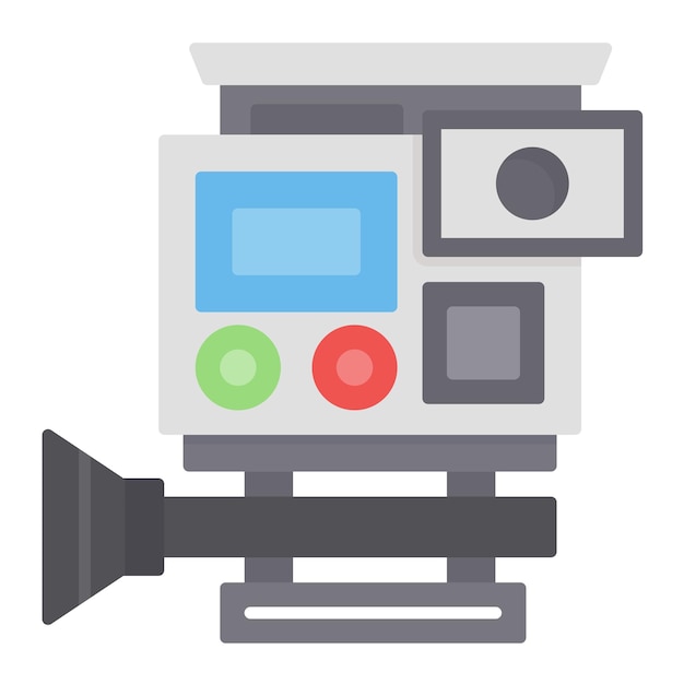 Estilo de ilustración vectorial de la cámara