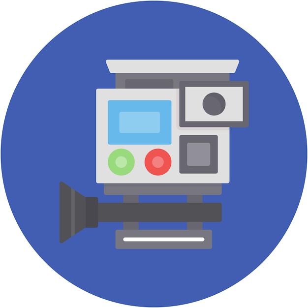 Estilo de ilustración vectorial de la cámara