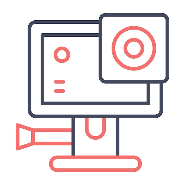 Estilo de ilustración vectorial de la cámara