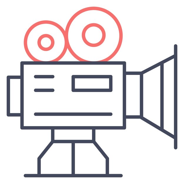 Estilo de ilustración vectorial de la cámara