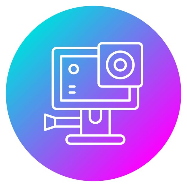 Estilo de ilustración vectorial de la cámara