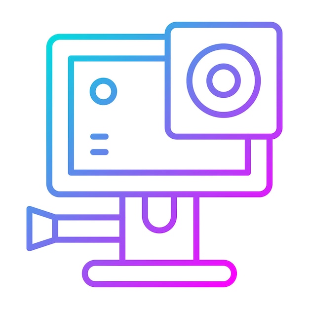 Estilo de ilustración vectorial de la cámara