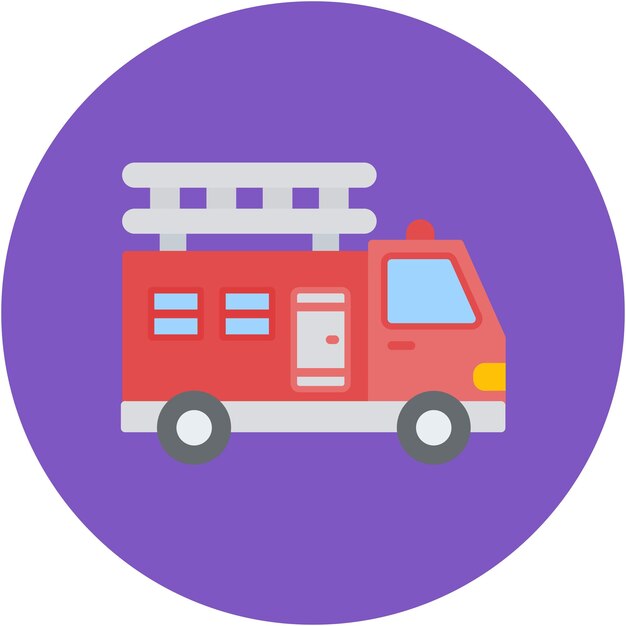 Estilo de ilustración vectorial del camión de bomberos
