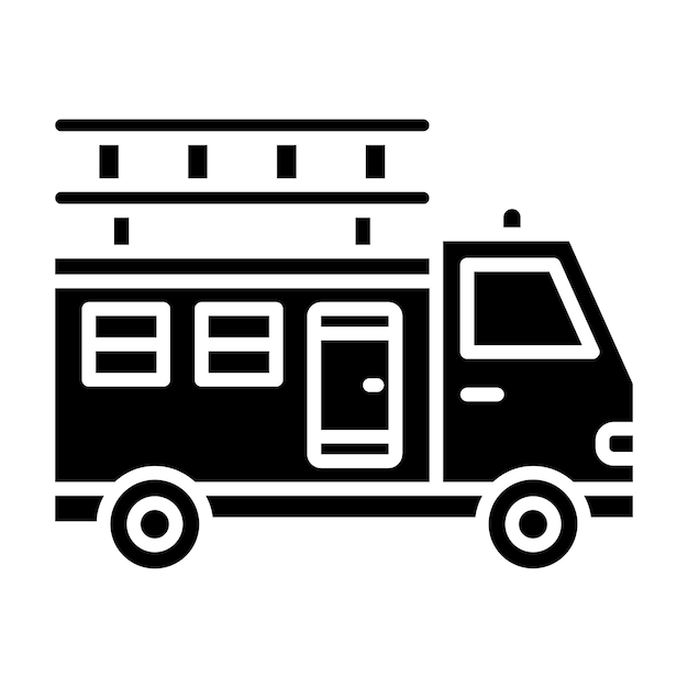 Estilo de ilustración vectorial del camión de bomberos