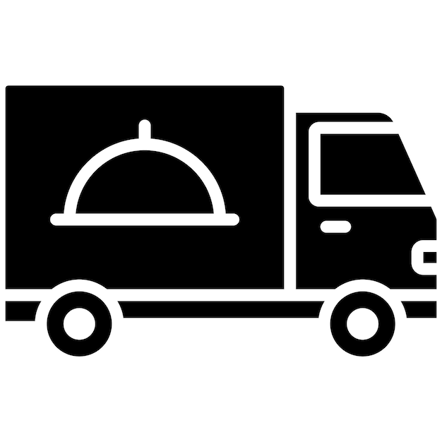 Estilo de ilustración vectorial del camión de entrega