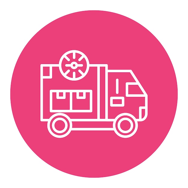 Estilo de ilustración vectorial del camión de entrega
