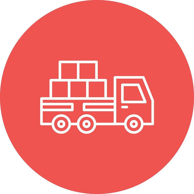 Estilo de ilustración vectorial de la camioneta