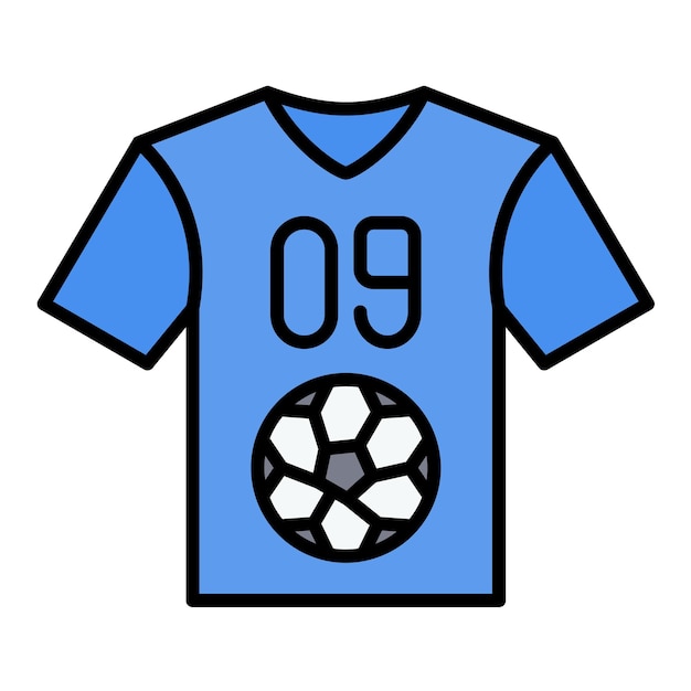 Estilo de ilustración vectorial de la camiseta de fútbol