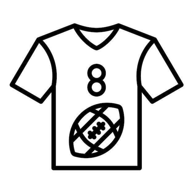 Estilo de ilustración vectorial de la camiseta de rugby