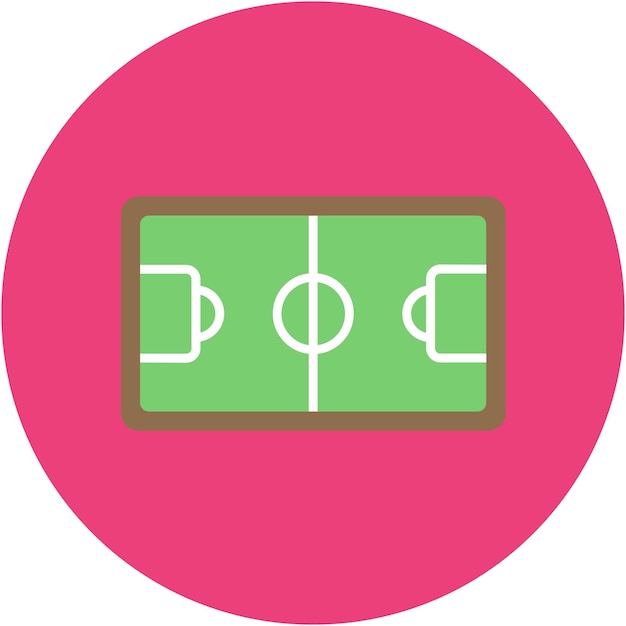 Estilo de ilustración vectorial del campo de fútbol