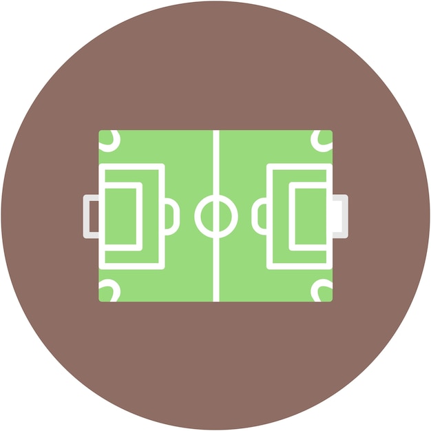 Estilo de ilustración vectorial del campo de fútbol