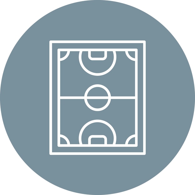 Estilo de ilustración vectorial del campo de fútbol