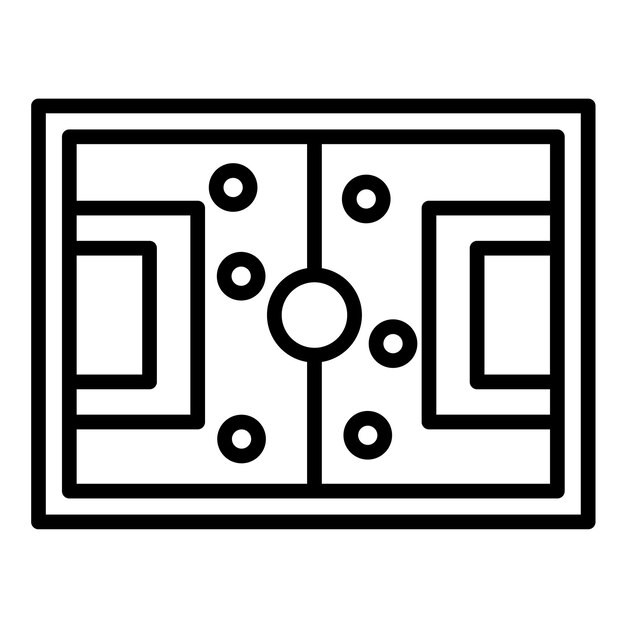 Estilo de ilustración vectorial del campo de hockey