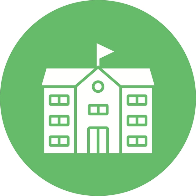 Estilo de ilustración vectorial del campus