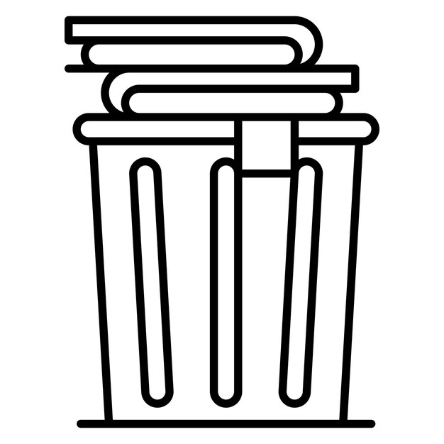 Estilo de ilustración vectorial de la canasta de la ropa