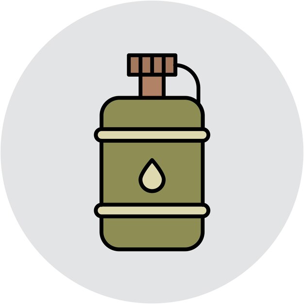 Estilo de ilustración vectorial de la cantina del ejército