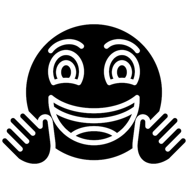 Estilo de ilustración vectorial de cara de abrazo