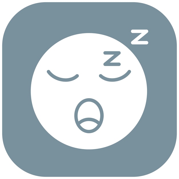 Estilo de la ilustración vectorial de la cara dormida