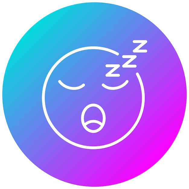 Vector estilo de la ilustración vectorial de la cara dormida