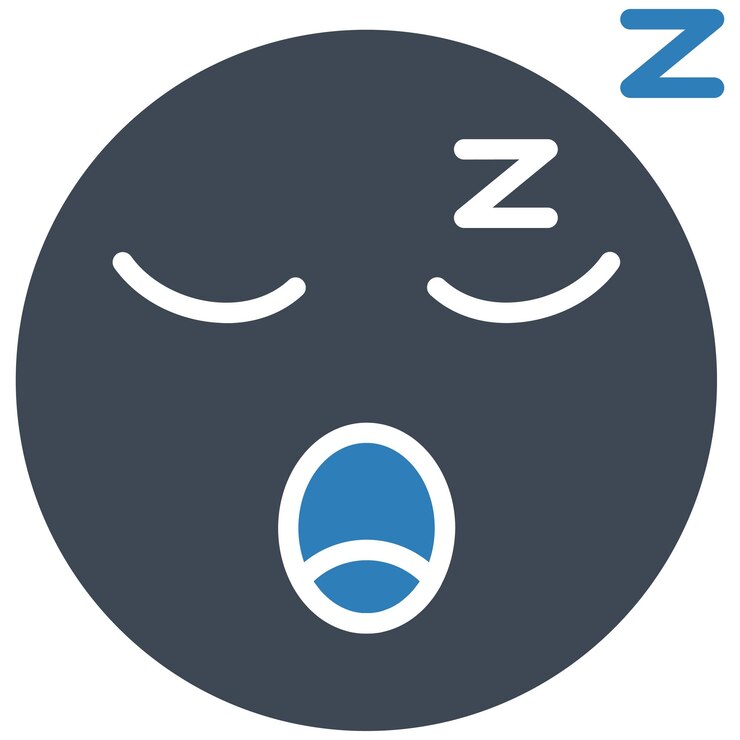Vector estilo de la ilustración vectorial de la cara dormida
