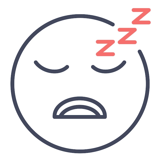 Estilo de ilustración vectorial de la cara durmiente