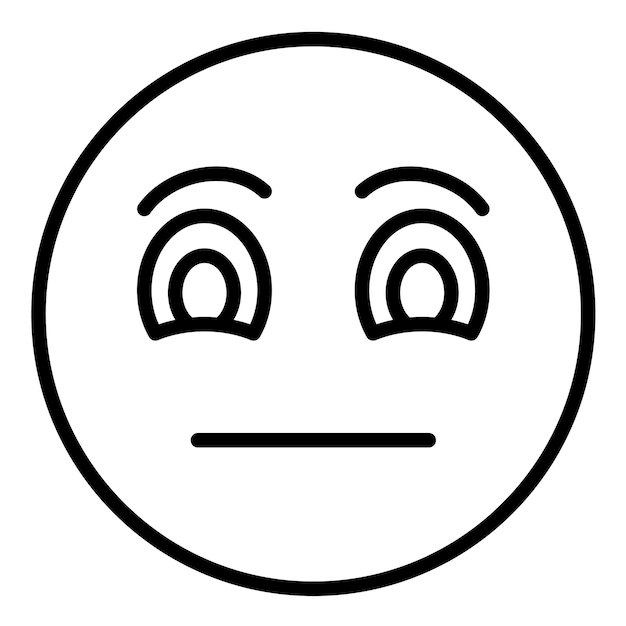 Estilo de ilustración vectorial de la cara sin expresión