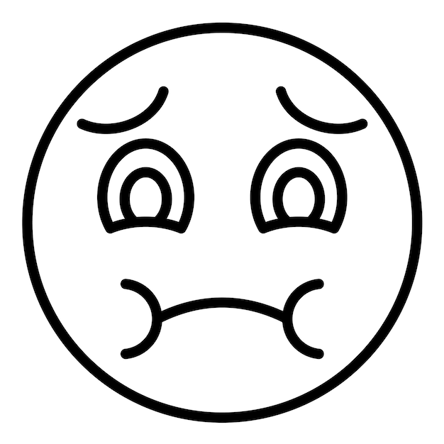 Estilo de ilustración vectorial de la cara nauseabunda