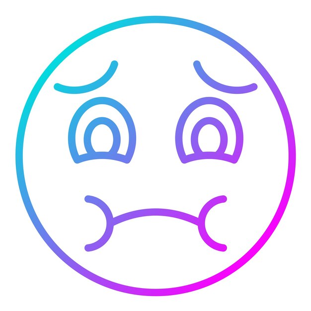 Estilo de ilustración vectorial de la cara nauseabunda