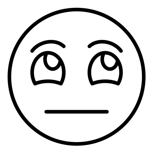 Estilo de ilustración vectorial de cara con ojos rodantes