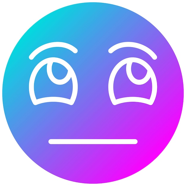 Estilo de ilustración vectorial de cara con ojos rodantes