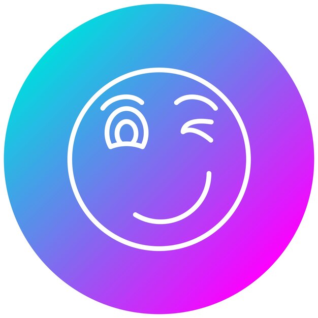 Estilo de ilustración vectorial de cara parpadeante