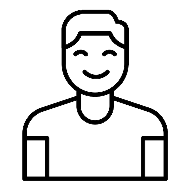 Estilo de ilustración vectorial de la cara sonriente