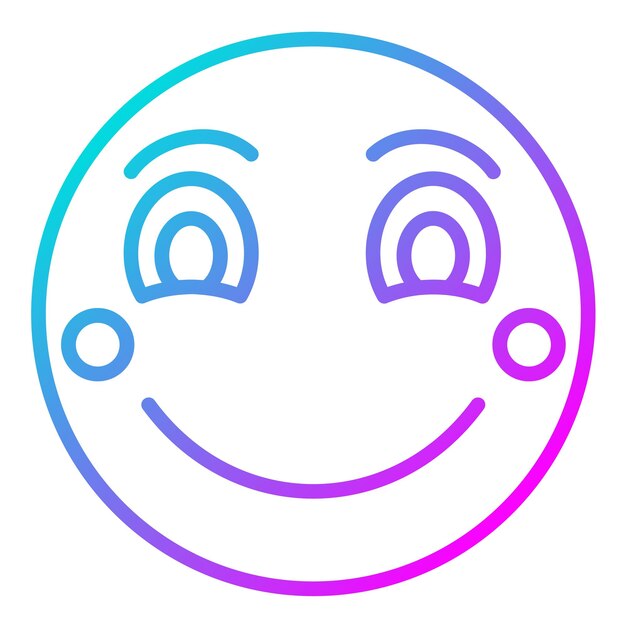 Estilo de ilustración vectorial de la cara sonriente