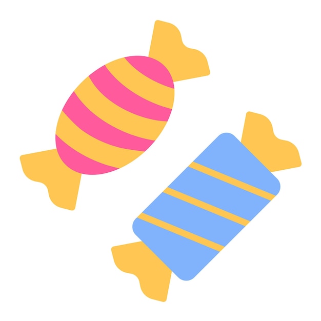 Estilo de ilustración vectorial de los caramelos