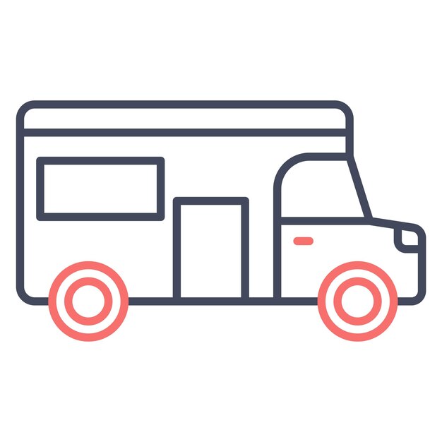 Estilo de ilustración vectorial de la caravana