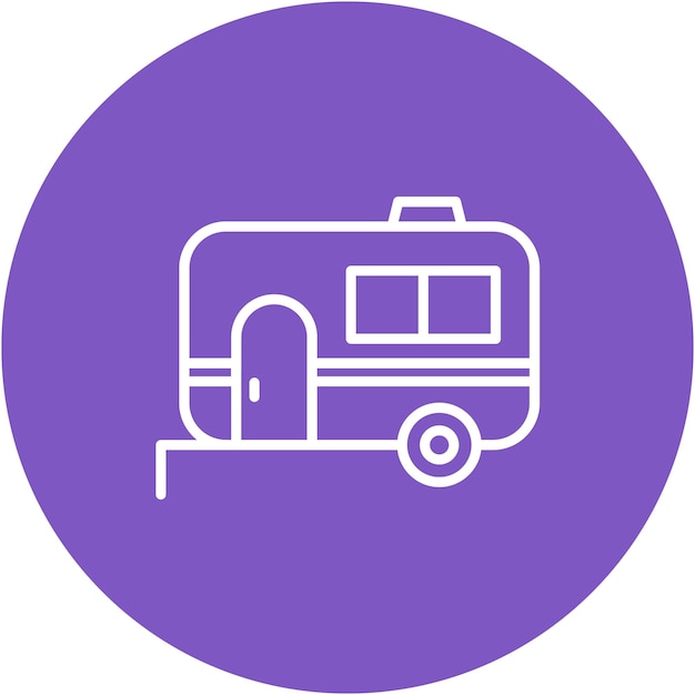 Estilo de ilustración vectorial de la caravana