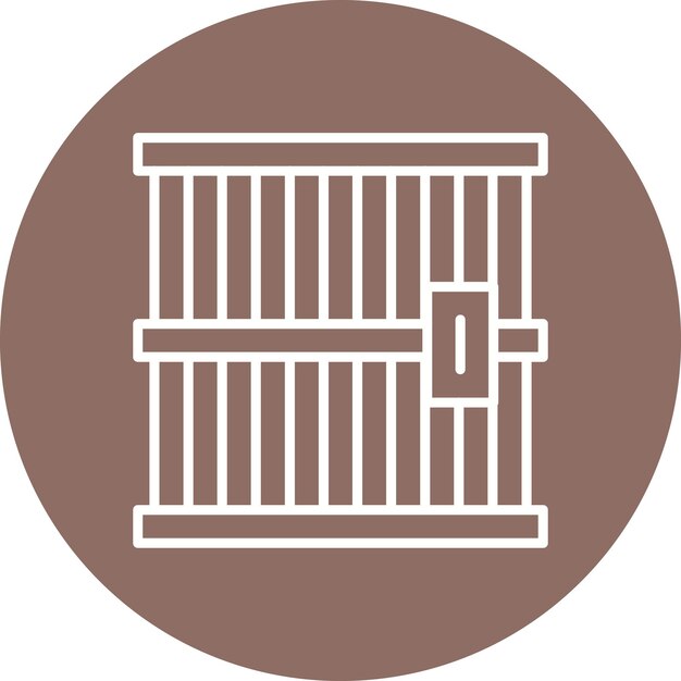 Estilo de ilustración vectorial de la cárcel
