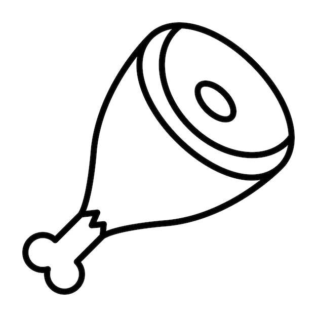 Estilo de ilustración vectorial de la carne