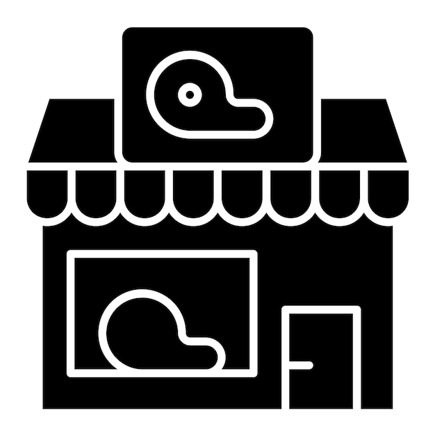 Estilo de ilustración vectorial de la carnicería