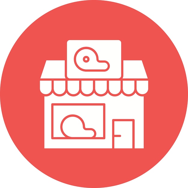 Estilo de ilustración vectorial de la carnicería