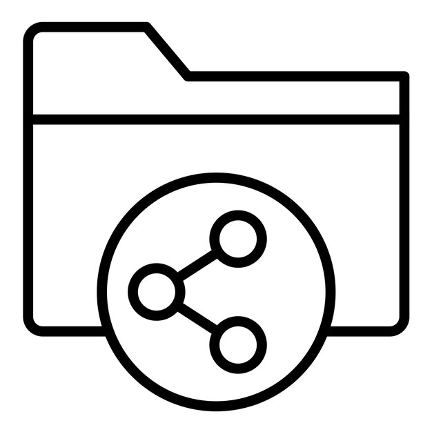 Estilo de ilustración vectorial de carpeta compartida