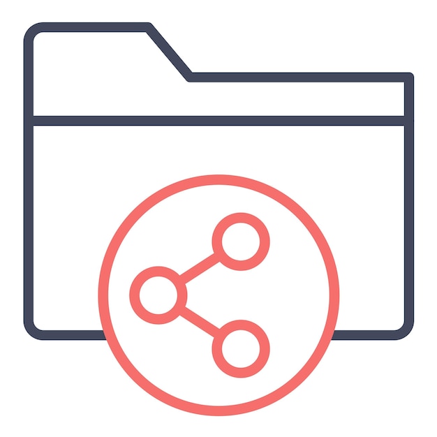 Estilo de ilustración vectorial de carpeta compartida