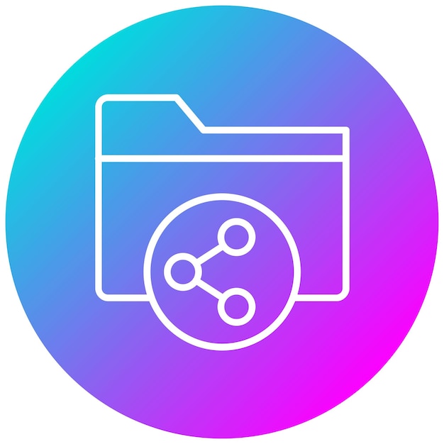 Estilo de ilustración vectorial de carpeta compartida
