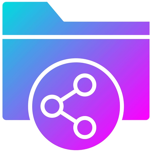Estilo de ilustración vectorial de carpeta compartida