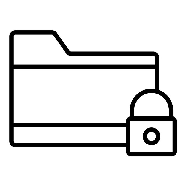 Estilo de ilustración vectorial de carpeta segura