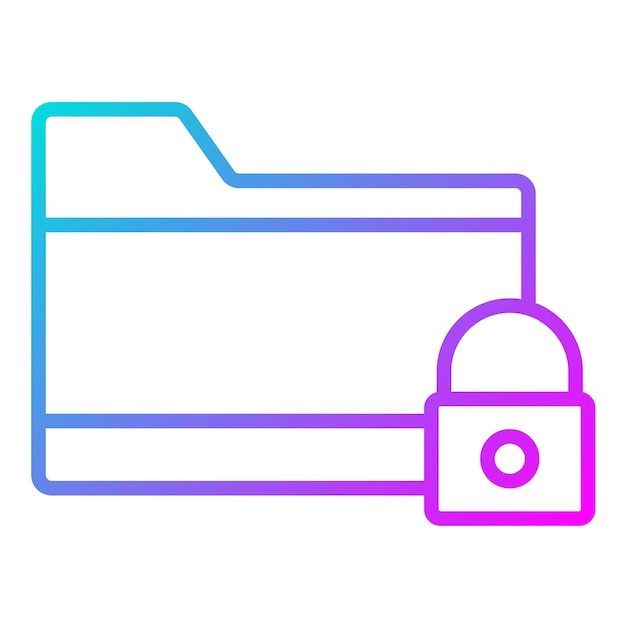 Estilo de ilustración vectorial de carpeta segura