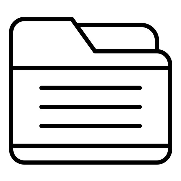 Estilo de la ilustración vectorial de la carpeta