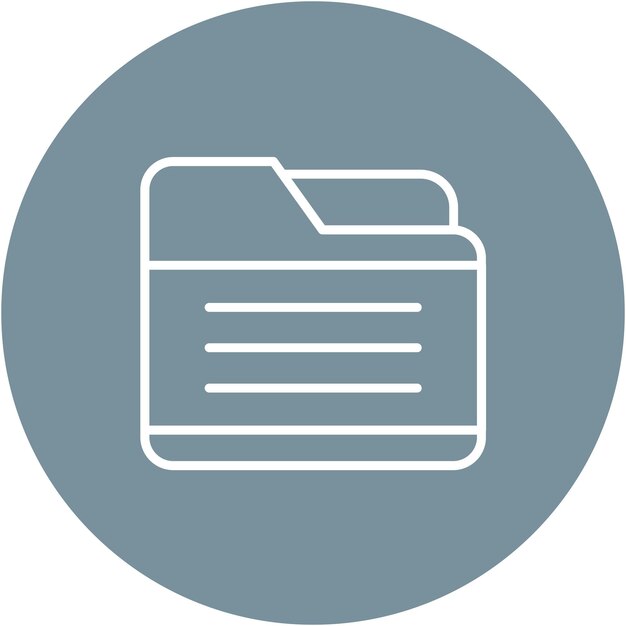 Estilo de la ilustración vectorial de la carpeta
