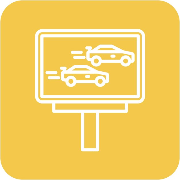 Estilo de ilustración vectorial de la carrera en pantalla