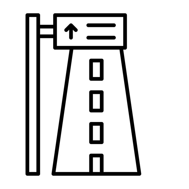 Estilo de ilustración vectorial de la carretera